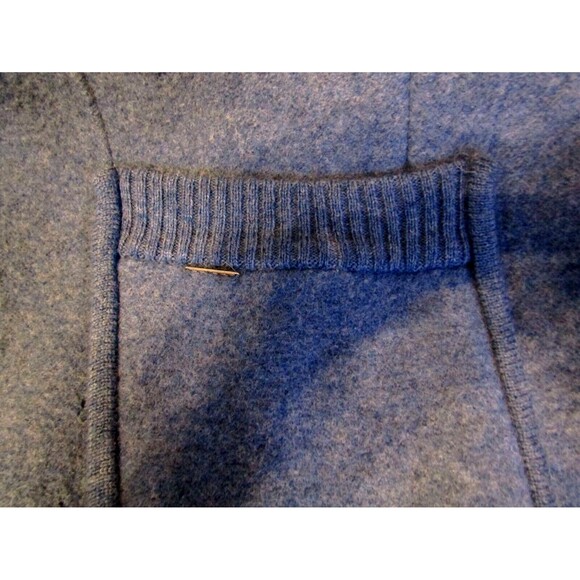 Vintage Geiger Austria Wool Coat Blue Lined Knit Sleeves Womens Sz 38 US M/L - Picture 9 of 11